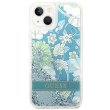 Заредете изображение във визуализатора на галерията – Guess GUHCP14MLFLSN iPhone 14 Plus 6.7 "green / green hardcase Flower Liquid Glitter - TopMag
