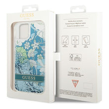 Заредете изображение във визуализатора на галерията – Guess GUHCP14MLFLSN iPhone 14 Plus 6.7 "green / green hardcase Flower Liquid Glitter - TopMag
