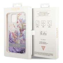 Заредете изображение във визуализатора на галерията – Guess GUHCP14MLFLSU iPhone 14 Plus 6.7 "violet / purple hardcase Flower Liquid Glitter - TopMag

