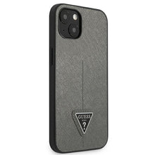 Заредете изображение във визуализатора на галерията – Guess GUHCP14MPSATLG iPhone 14 Plus 6.7 "silver / silver hardcase SaffianoTriangle Logo - TopMag
