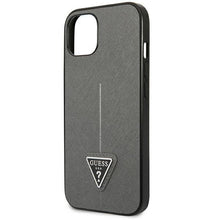 Заредете изображение във визуализатора на галерията – Guess GUHCP14MPSATLG iPhone 14 Plus 6.7 "silver / silver hardcase SaffianoTriangle Logo - TopMag
