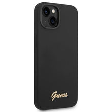 Заредете изображение във визуализатора на галерията – Guess GUHCP14MSLSMK iPhone 14 Plus 6.7 "black / black hard case Silicone Vintage Gold Logo - TopMag
