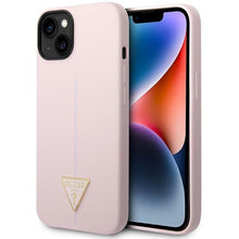 Заредете изображение във визуализатора на галерията – Guess GUHCP14MSLTGU iPhone 14 Plus 6.7 "purple / purple hardcase Silicone Triangle - TopMag
