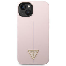 Заредете изображение във визуализатора на галерията – Guess GUHCP14MSLTGU iPhone 14 Plus 6.7 "purple / purple hardcase Silicone Triangle - TopMag

