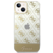 Заредете изображение във визуализатора на галерията – Guess GUHCP14SHG4MHG iPhone 14 6.1 "gold / gold hardcase 4G Pattern Script - TopMag
