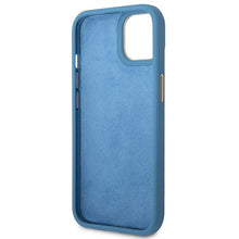 Заредете изображение във визуализатора на галерията – Guess GUHCP14SHG4SHB iPhone 14 6.1 "blue / blue hard case 4G Vintage Gold Logo - TopMag
