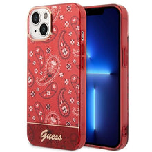 Заредете изображение във визуализатора на галерията – Guess GUHCP14SHGBNHR iPhone 14 6.1 "red / red hardcase Bandana Paisley - TopMag
