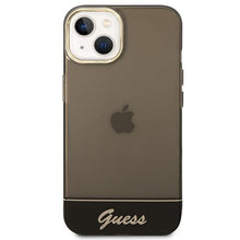 Заредете изображение във визуализатора на галерията – Guess GUHCP14SHGCOK iPhone 14 6.1 "black / black hardcase Translucent - TopMag
