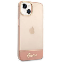 Заредете изображение във визуализатора на галерията – Guess GUHCP14SHGCOP iPhone 14 6.1 "pink / pink hardcase Translucent - TopMag
