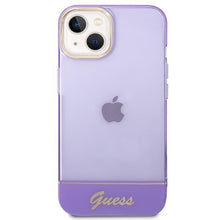 Заредете изображение във визуализатора на галерията – Guess GUHCP14SHGCOU iPhone 14 6.1 "purple / purple hardcase Translucent - TopMag
