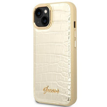 Заредете изображение във визуализатора на галерията – Guess GUHCP14SHGCRHD iPhone 14 6.1 "gold / gold hardcase Croco Collection - TopMag
