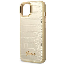 Заредете изображение във визуализатора на галерията – Guess GUHCP14SHGCRHD iPhone 14 6.1 "gold / gold hardcase Croco Collection - TopMag
