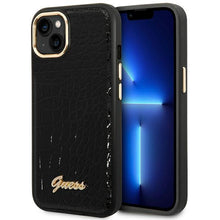 Заредете изображение във визуализатора на галерията – Guess GUHCP14SHGCRHK iPhone 14 6.1 "black / black hardcase Croco Collection - TopMag
