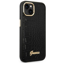 Заредете изображение във визуализатора на галерията – Guess GUHCP14SHGCRHK iPhone 14 6.1 "black / black hardcase Croco Collection - TopMag
