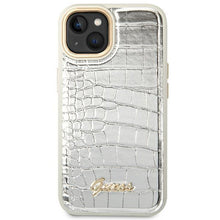 Заредете изображение във визуализатора на галерията – Guess GUHCP14SHGCRHS iPhone 14 6.1 "silver / silver hardcase Croco Collection - TopMag
