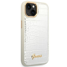Заредете изображение във визуализатора на галерията – Guess GUHCP14SHGCRHS iPhone 14 6.1 "silver / silver hardcase Croco Collection - TopMag
