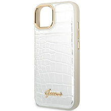 Заредете изображение във визуализатора на галерията – Guess GUHCP14SHGCRHS iPhone 14 6.1 "silver / silver hardcase Croco Collection - TopMag
