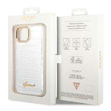 Заредете изображение във визуализатора на галерията – Guess GUHCP14SHGCRHS iPhone 14 6.1 "silver / silver hardcase Croco Collection - TopMag
