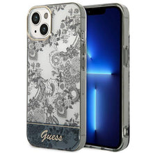 Заредете изображение във визуализатора на галерията – Guess GUHCP14SHGPLHG iPhone 14 6.1 "gray / gray hardcase Porcelain Collection - TopMag
