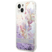 Заредете изображение във визуализатора на галерията – Guess GUHCP14SLFLSU iPhone 14 6.1 "violet / purple hardcase Flower Liquid Glitter - TopMag
