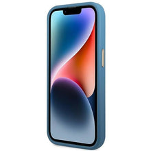 Заредете изображение във визуализатора на галерията – Guess GUHCP14XHG4SHB iPhone 14 Pro Max 6.7 "blue / blue hard case 4G Vintage Gold Logo - TopMag

