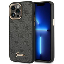 Заредете изображение във визуализатора на галерията – Guess GUHCP14XHG4SHK iPhone 14 Pro Max 6.7 "black / black hard case 4G Vintage Gold Logo - TopMag
