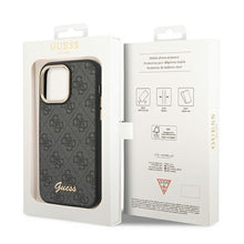 Заредете изображение във визуализатора на галерията – Guess GUHCP14XHG4SHK iPhone 14 Pro Max 6.7 "black / black hard case 4G Vintage Gold Logo - TopMag
