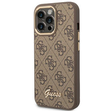 Заредете изображение във визуализатора на галерията – Guess GUHCP14XHG4SHW iPhone 14 Pro Max 6.7 "brown / brown hard case 4G Vintage Gold Logo - TopMag
