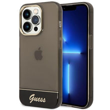 Заредете изображение във визуализатора на галерията – Guess GUHCP14XHGCOK iPhone 14 Pro Max 6.7 "black / black hardcase Translucent - TopMag
