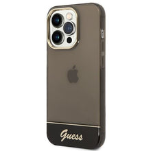 Заредете изображение във визуализатора на галерията – Guess GUHCP14XHGCOK iPhone 14 Pro Max 6.7 "black / black hardcase Translucent - TopMag
