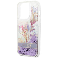 Заредете изображение във визуализатора на галерията – Guess GUHCP14XLFLSU iPhone 14 Pro Max 6.7 "violet / purple hardcase Flower Liquid Glitter - TopMag
