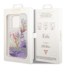 Заредете изображение във визуализатора на галерията – Guess GUHCP14XLFLSU iPhone 14 Pro Max 6.7 "violet / purple hardcase Flower Liquid Glitter - TopMag

