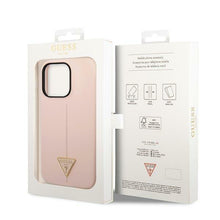 Заредете изображение във визуализатора на галерията – Guess GUHCP14XSLTGP iPhone 14 Pro Max 6.7" pink/pink hardcase Silicone Triangle
