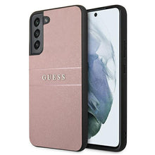 Заредете изображение във визуализатора на галерията – Guess GUHCS22MPSASBPI S22 + S906 pink / pink Saffiano Stripe - TopMag
