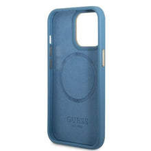 Заредете изображение във визуализатора на галерията – Guess GUHMP13LU4GPRB iPhone 13 Pro / 13 6.1 "blue / blue hard case 4G Logo Plate MagSafe - TopMag
