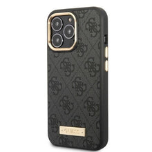 Заредете изображение във визуализатора на галерията – Guess GUHMP13LU4GPRK iPhone 13 Pro / 13 6.1 "black / black hard case 4G Logo Plate MagSafe - TopMag
