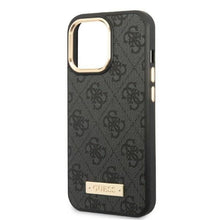 Заредете изображение във визуализатора на галерията – Guess GUHMP13LU4GPRK iPhone 13 Pro / 13 6.1 "black / black hard case 4G Logo Plate MagSafe - TopMag
