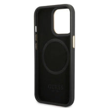 Заредете изображение във визуализатора на галерията – Guess GUHMP13LU4GPRK iPhone 13 Pro / 13 6.1 "black / black hard case 4G Logo Plate MagSafe - TopMag
