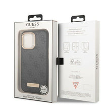 Заредете изображение във визуализатора на галерията – Guess GUHMP13LU4GPRK iPhone 13 Pro / 13 6.1 "black / black hard case 4G Logo Plate MagSafe - TopMag
