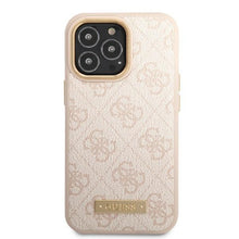 Заредете изображение във визуализатора на галерията – Guess GUHMP13LU4GPRP iPhone 13 Pro / 13 6.1 "pink / pink hard case 4G Logo Plate MagSafe - TopMag
