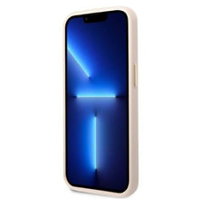 Заредете изображение във визуализатора на галерията – Guess GUHMP13LU4GPRP iPhone 13 Pro / 13 6.1 "pink / pink hard case 4G Logo Plate MagSafe - TopMag
