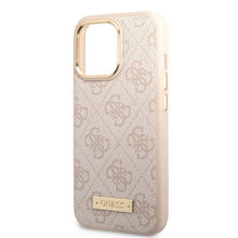 Заредете изображение във визуализатора на галерията – Guess GUHMP13LU4GPRP iPhone 13 Pro / 13 6.1 "pink / pink hard case 4G Logo Plate MagSafe - TopMag
