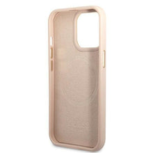 Заредете изображение във визуализатора на галерията – Guess GUHMP13LU4GPRP iPhone 13 Pro / 13 6.1 "pink / pink hard case 4G Logo Plate MagSafe - TopMag
