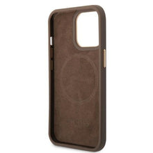 Заредете изображение във визуализатора на галерията – Guess GUHMP13LU4GPRW iPhone 13 Pro / 13 6.1 "brown / brown hard case 4G Logo Plate MagSafe - TopMag
