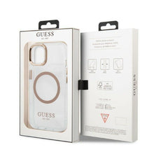 Заредете изображение във визуализатора на галерията – Guess GUHMP13MHTRMD iPhone 13 6.1 "gold / gold hard case Metal Outline Magsafe - TopMag
