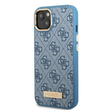 Заредете изображение във визуализатора на галерията – Guess GUHMP13MU4GPRB iPhone 13 6.1 "blue / blue hard case 4G Logo Plate MagSafe - TopMag
