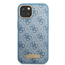 Заредете изображение във визуализатора на галерията – Guess GUHMP13MU4GPRB iPhone 13 6.1 "blue / blue hard case 4G Logo Plate MagSafe - TopMag
