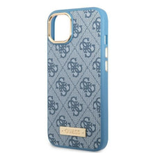 Заредете изображение във визуализатора на галерията – Guess GUHMP13MU4GPRB iPhone 13 6.1 "blue / blue hard case 4G Logo Plate MagSafe - TopMag
