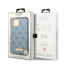 Заредете изображение във визуализатора на галерията – Guess GUHMP13MU4GPRB iPhone 13 6.1 "blue / blue hard case 4G Logo Plate MagSafe - TopMag
