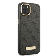Заредете изображение във визуализатора на галерията – Guess GUHMP13MU4GPRK iPhone 13 6.1 "black / black hard case 4G Logo Plate MagSafe - TopMag
